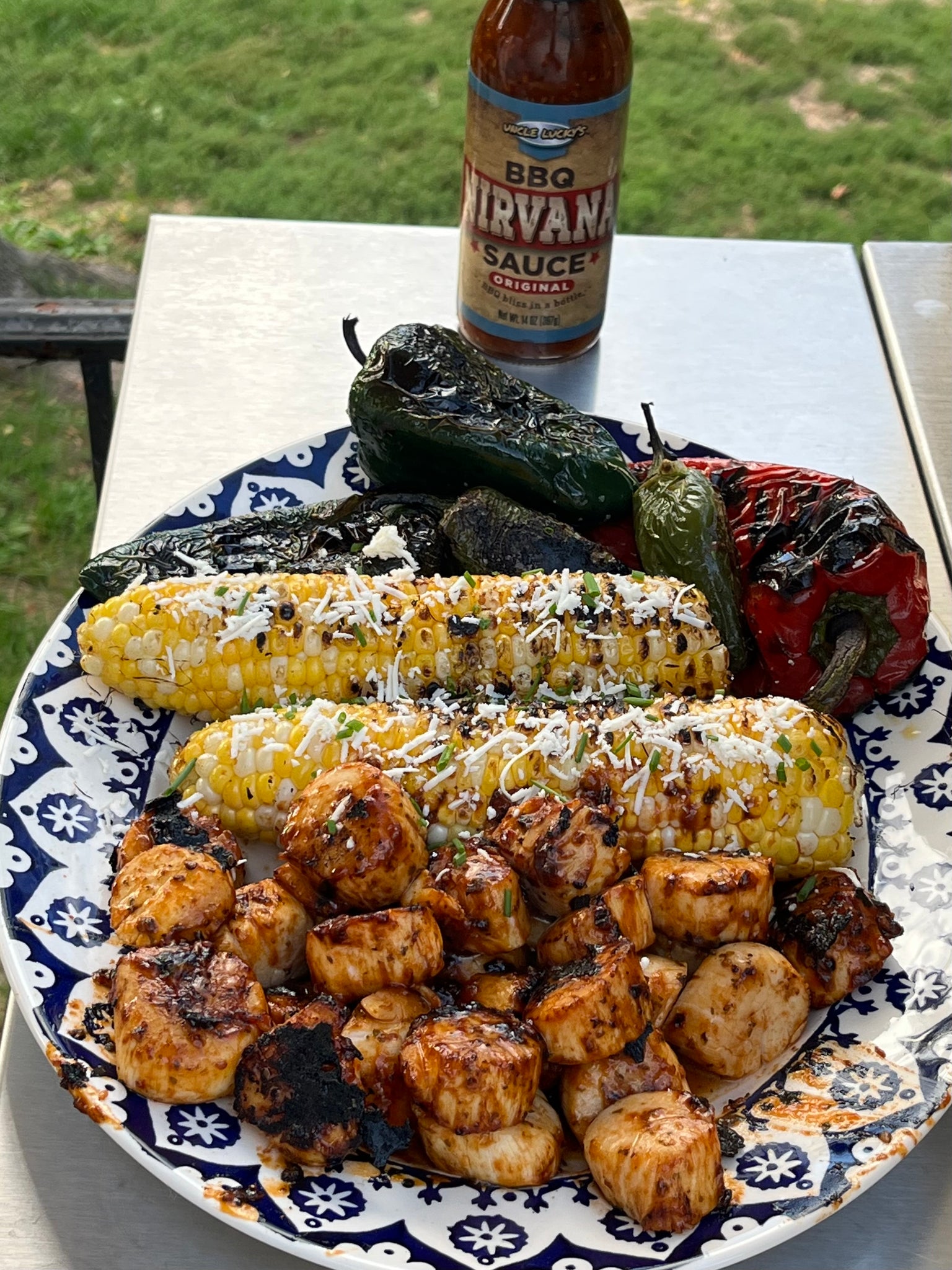 Grilled BBQ Scallops